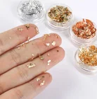 Nail Decoration Glitter Nail Art Manicure Gold Silver Glitter Foil Nail Art Foil Stickers Decoration
