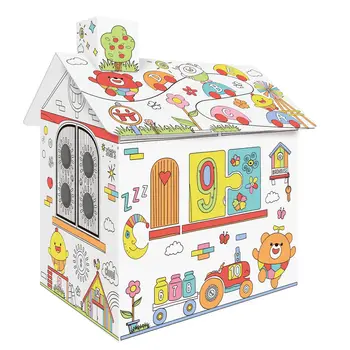 DIY cardboard play houses,  gingerbread house theme, CARDBOARD DRAWING