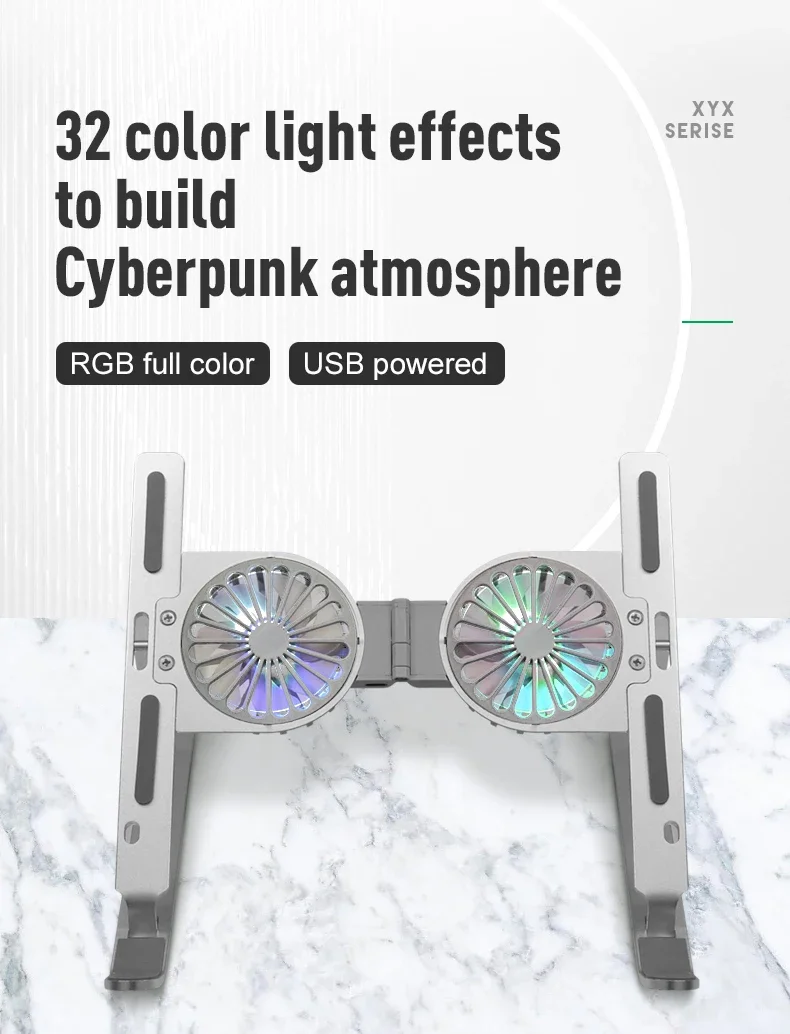 World Premiere Foldable Notebook Ice Fan Cooler Aluminium 7 Level