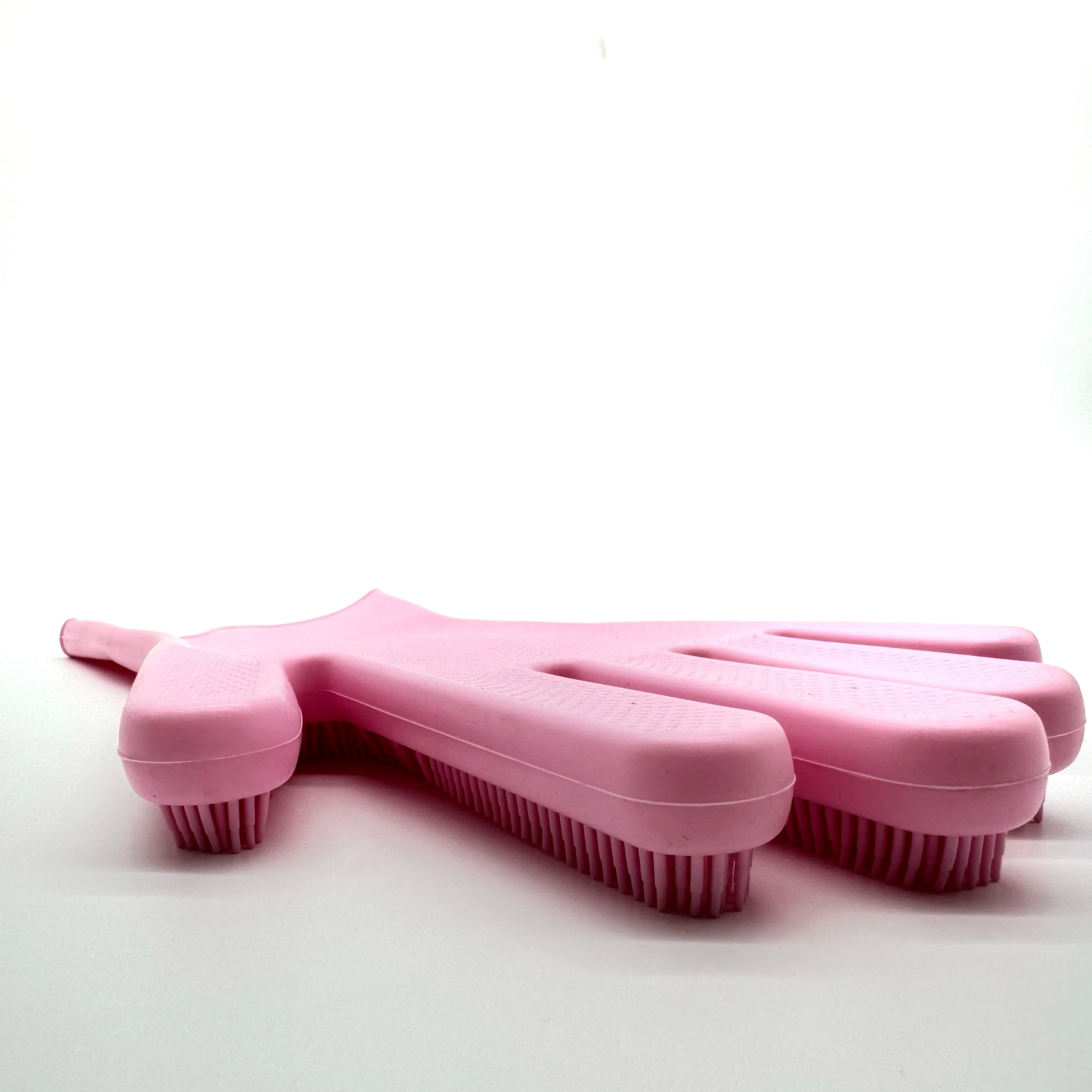 Reusable Medium Thickness Silicone Scrubber Gloves Cleaning Brush Heat Resistant Wash Dish Gloves manufacture