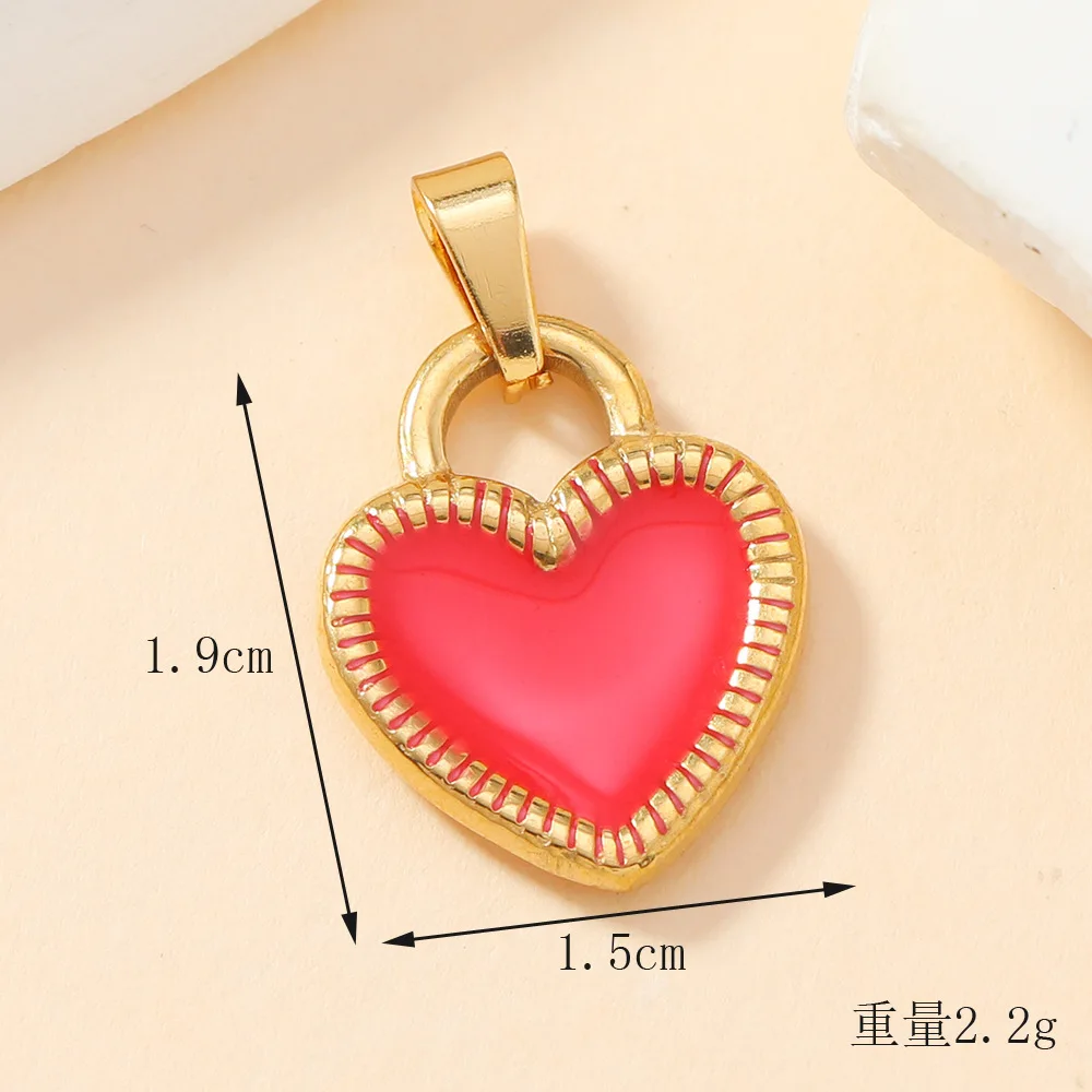 Classic Refined Elegant Women Drop Oil LOVE Love Pendant Necklace Handmade DIY Jewelry Accessories 9