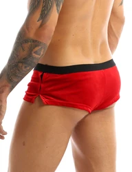 Christmas Lingerie Men's Boxer Shorts Red Velvet Low Rise Underwear Sissy Men Panties