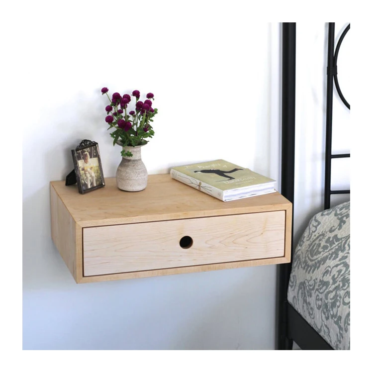 Details about   Floating Nightstand Wall Shelf Wood Wall Mount End Table 23.6" Wide 