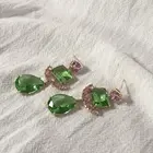 Crystal Drop Earrings Cute Gold Plating Brass Cubic Zirconia Crystal Dangle Drop Earrings For Women