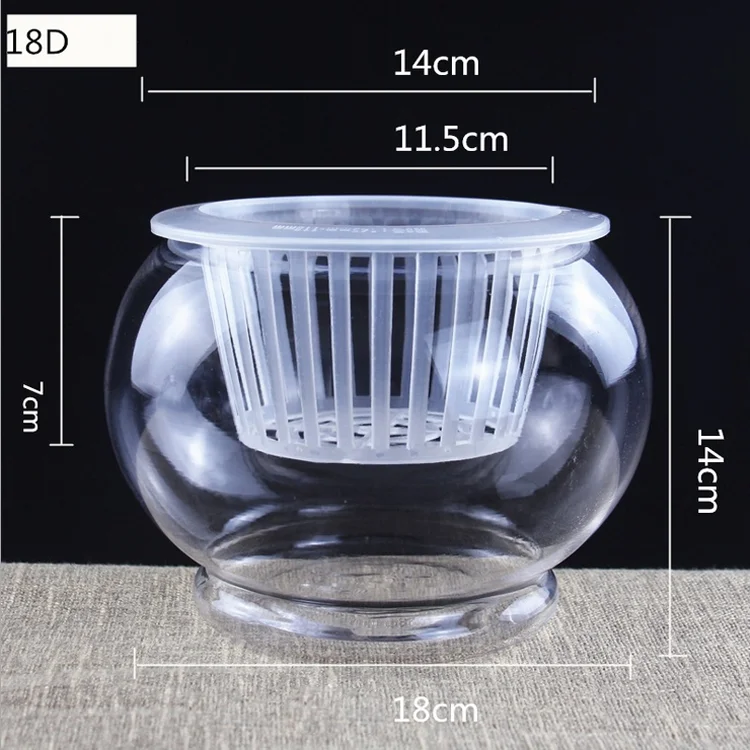 DDA323 Modern Home Table Decor Hot Flowerpot Green Dill Lantern Vase Ball Jar Plant Pots Round Hydroponic Clear Glass Flower Pot