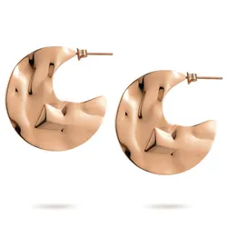 High Quality 18K Gold Plated Brass Jewelry Drape Semi-circle Stud Accessories Earring FE171021