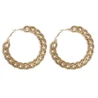 Earrings Exaggerated Personality Big Circle Chain Earrings Popular Street Style Earrings