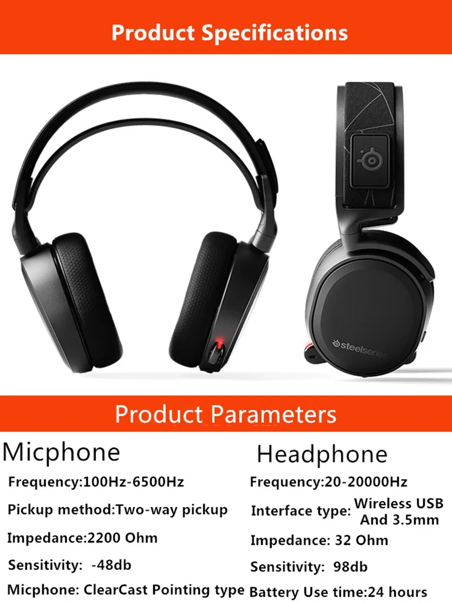 SteelSeries 100% Original Brand New Arctis 7 Gaming Headset High DTSXv2.0 7.1 Wireless Game Headset Headphone Wear Belt Wheat