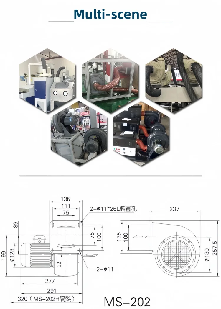 Centrifugal Blower, 480v, 3phase, MS202A, MS405A - detail 6