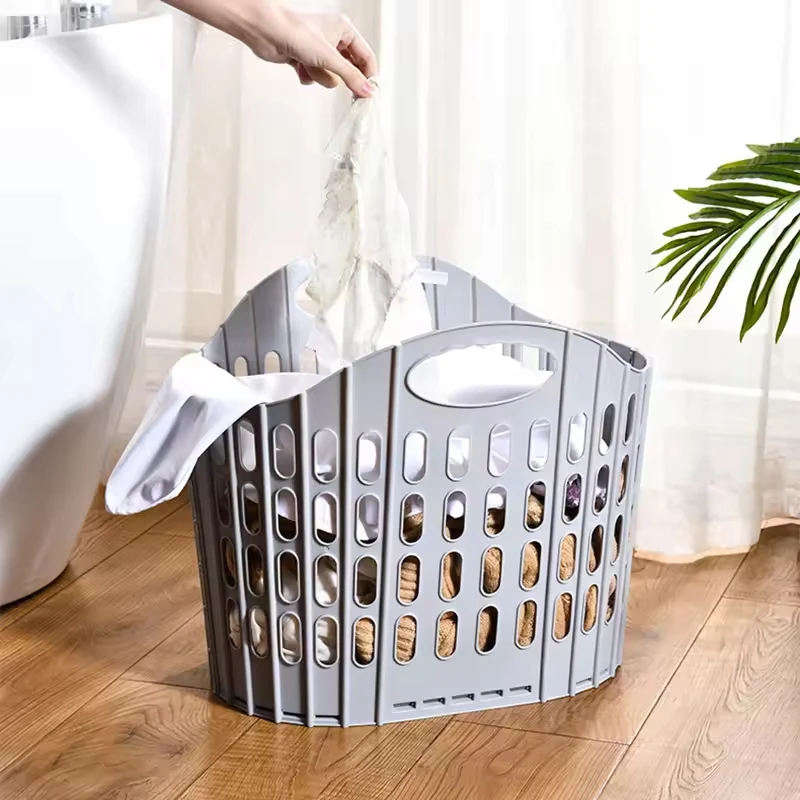 Folding Laundry Storage Basket Reusable Grocery Bags Foldable Laundry Hamper Collapsible Laundry Baskets