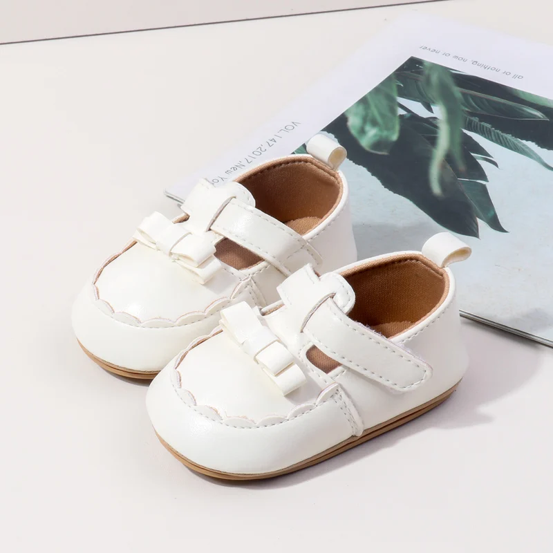 High Quality Solid PU Leather Baby Girl Shoes Breathable Anti-Slippery Dress Shoes for Spring Winter Fashion Trend Features factory
