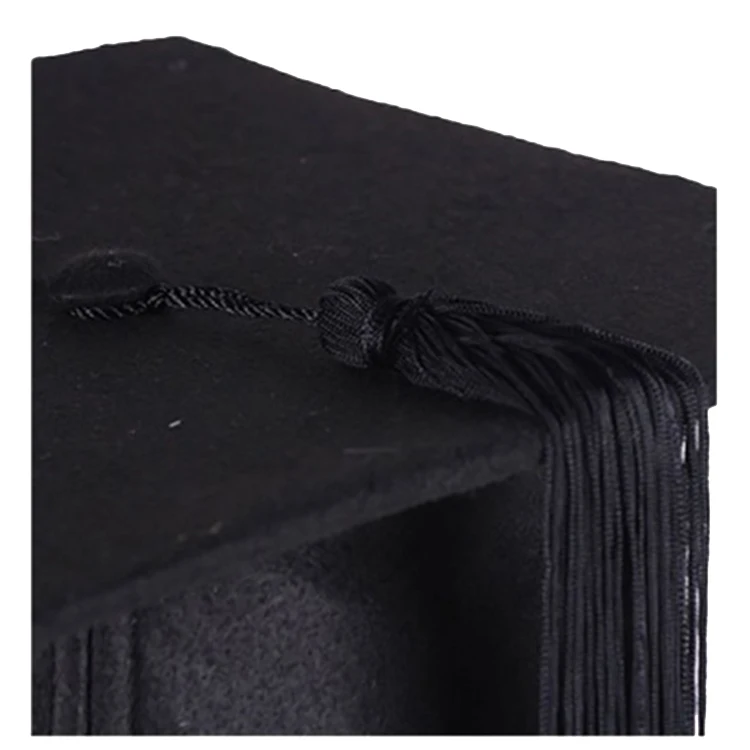 High Quality Felt UK Matte Black Deluxe Academic Mortarboard details