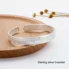 Heart Heart Sutra Adjustable Bracelet Heart Sutra S999 Sterling Silver Bangle