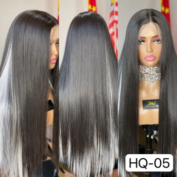 Shy new arrive Wholesale Pass shoulder long Straight color Wig 22 Inches 250% wig for Women toupee Futura Synthetic hair wigs
