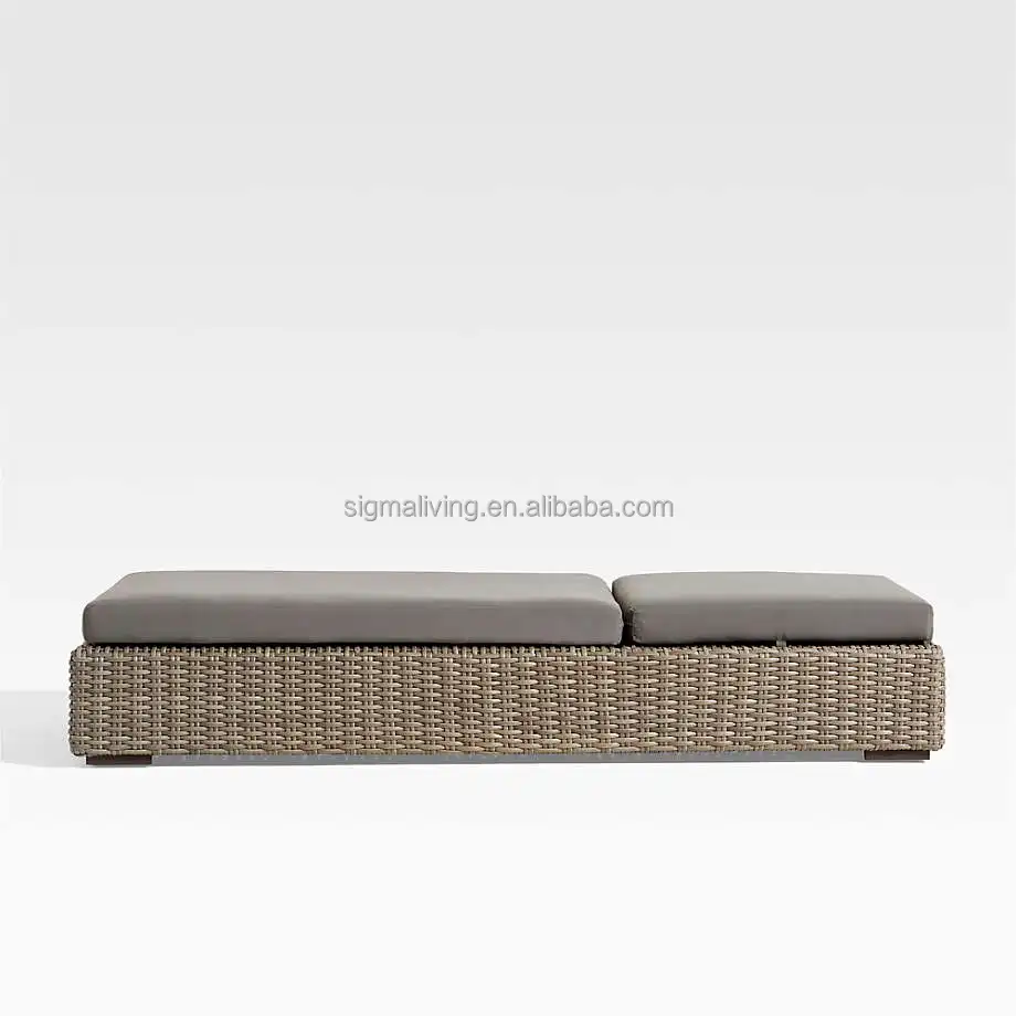 Patio outdoor garden pool wicker sunbed day bed furniture outdoor chaise lounge