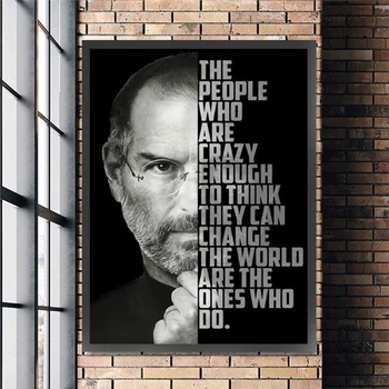 Steve Jobs Motivational Quotes Canvas Painting Wall Art Posters and Prints Bill Gates Pictures in Linvingroom Home Decor