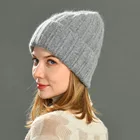 Knit Men Custom Logo Ribbed Cable Knit Pure Color Beanie Hats Unisex Winter Cashmere Men Beanie Wool