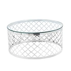 Table Coffee Metal Table Power Modern Round Stained Glass Vintage Industrial Arabescato Coffee Table Drum Cart Grey