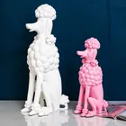 Craft Factory Direct Sale Lovely Home Decor Fiberglass Resin Craft Poodle Dog Sculpture