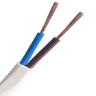 White Wires RVV Flat Flexible Copper 300/500V 2 Core Cables 1.5mm2 2.5mm2 White Electric Wires With PVC Insulated