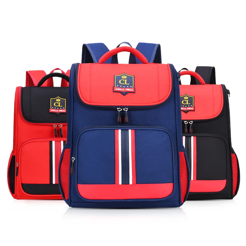 Amiqi HL-6391Wholesale China suppliers Primary Students stocked school bag kids book bags black boy girls backpacks school bags