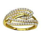 Pave Diamonds Jewelry Pave Link Ring Supplier 14ct 10KT 9K Solid Gold Pave Diamonds Link Ring Jewelry