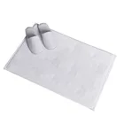 White Jacquard Towels White Customize Jacquard Logo Hotel Bath 50*80 Floor Mat Towels