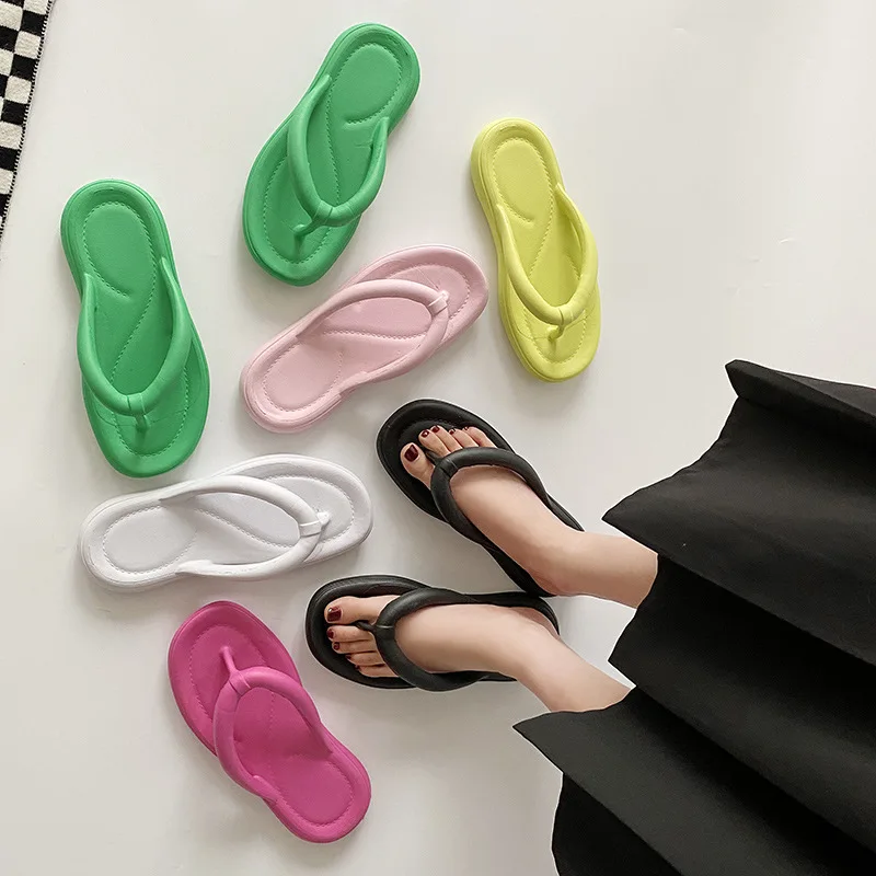 2024 New Fashion Trend Women's Flat Bottom Flip-flops High Quality Cheap Price Colorful Printed Eva Slippers Women's Sandals