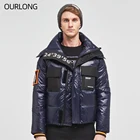 Coats OURLONG Custom Puffy Oversize Down Bubble Coats Winter Padded Quilted Jacket For Men