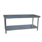 Kitchen Stainless Steel Wood Top Table Worktable Working