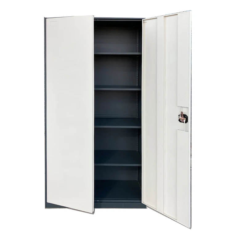 Office Metal Tall Garage Storage File Cabinet with Locking 2 Doors steel cupboard and Adjustable Shelves