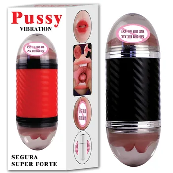 PND Sex Toys For Men Masturbrbating Vagina Men Sex Toy Double Head Oral sex male masturbator