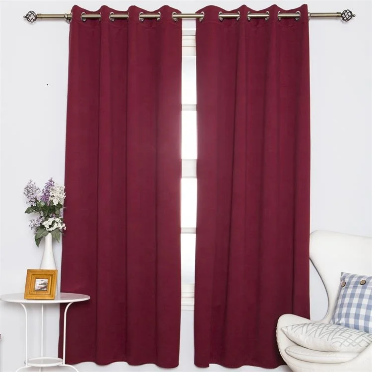 Classical hot selling blackout curtains plain fabric for the living room bedroom and hotel