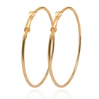 Hoop Earring Hoop Hot Sale Cheapest 18k Gold Silver 40mm -90mm Big Circle Hoop Dangle Earrings Women Jewelry