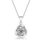 Diamond Pendant OEM ODM Luxury 1 Carat Gift Trillion Moissanite Solitaire Diamond Pendant Necklace Diamond