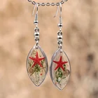 Resin Earrings Fashion New Design Clear Resin Epoxy Starfish Acrylic Earrings Handmade Colorful Starfish Earrings For Women