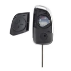 Car Key Car Key Fob Cover Case C-hevrolet 3 Buttons Modified Flip Key Shell HU100 Key Blade With Round Logo