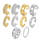 18k Real Gold Personalized 5mm 9mm Wide Brass Plated 18k Real Gold White Gold Ball Open Cubic Zirconia Rings