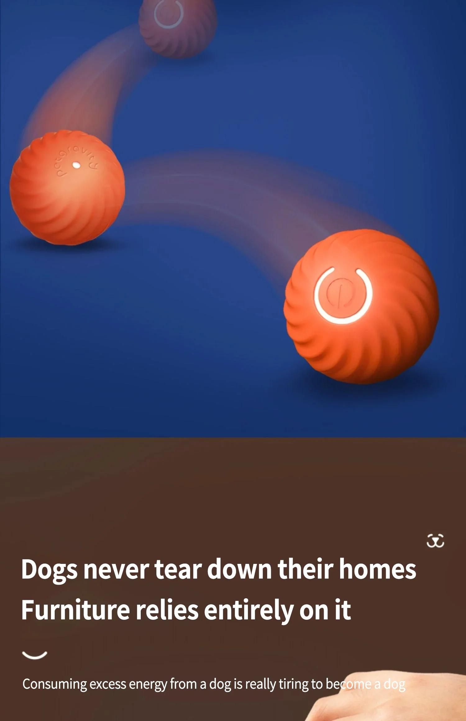 Smart Dog Toy Ball Electronic Interactive Cat Toy Moving Ball Automatic