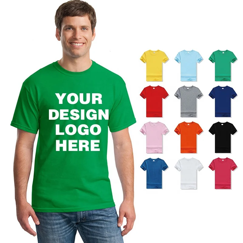 High Quality 100% Cotton Men Silk Screen Printing T-shirt Custom Printing Brand Logo Blank Plus Size T Shirt