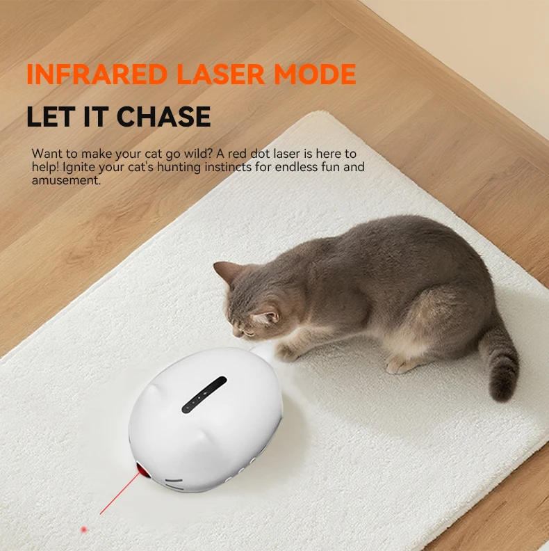 Cute Kitten Shape Cat Toy With Red Light Bird Sound Simulation Attract Cats Attention Relieve Boredom Interactive Pet Products details