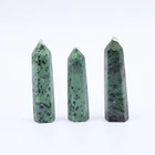 Wholesale Natural Gemstone Crystal Tower Quartz Ruby In Fuchsite Slab Crystal Points