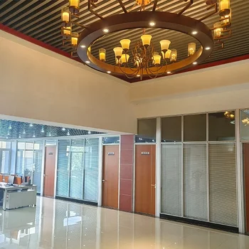 Popular High Quality Best Selling glass partition Visible frame louvered glass partition