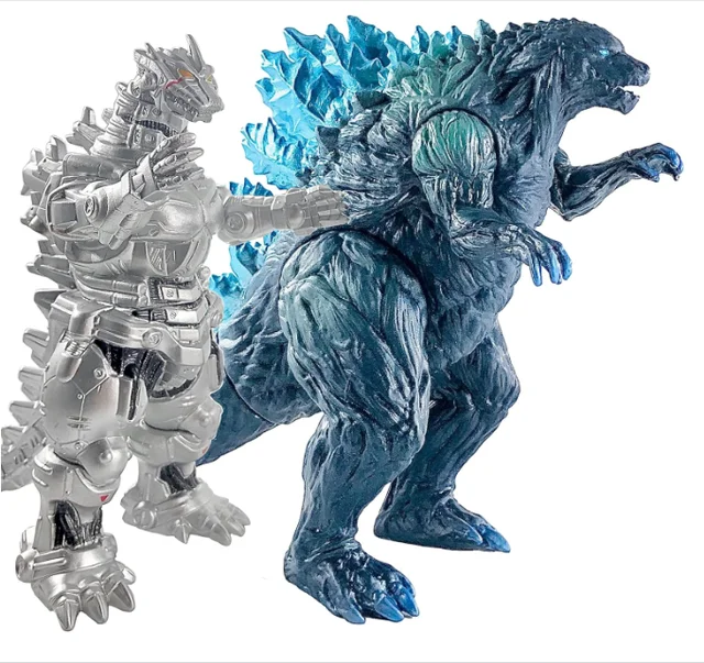 Set of 2 Godzilla Earth Mecha Toys,Kaju Universe Action Figures King of The Monsters Movable Joints Movie Series Soft Vinyl