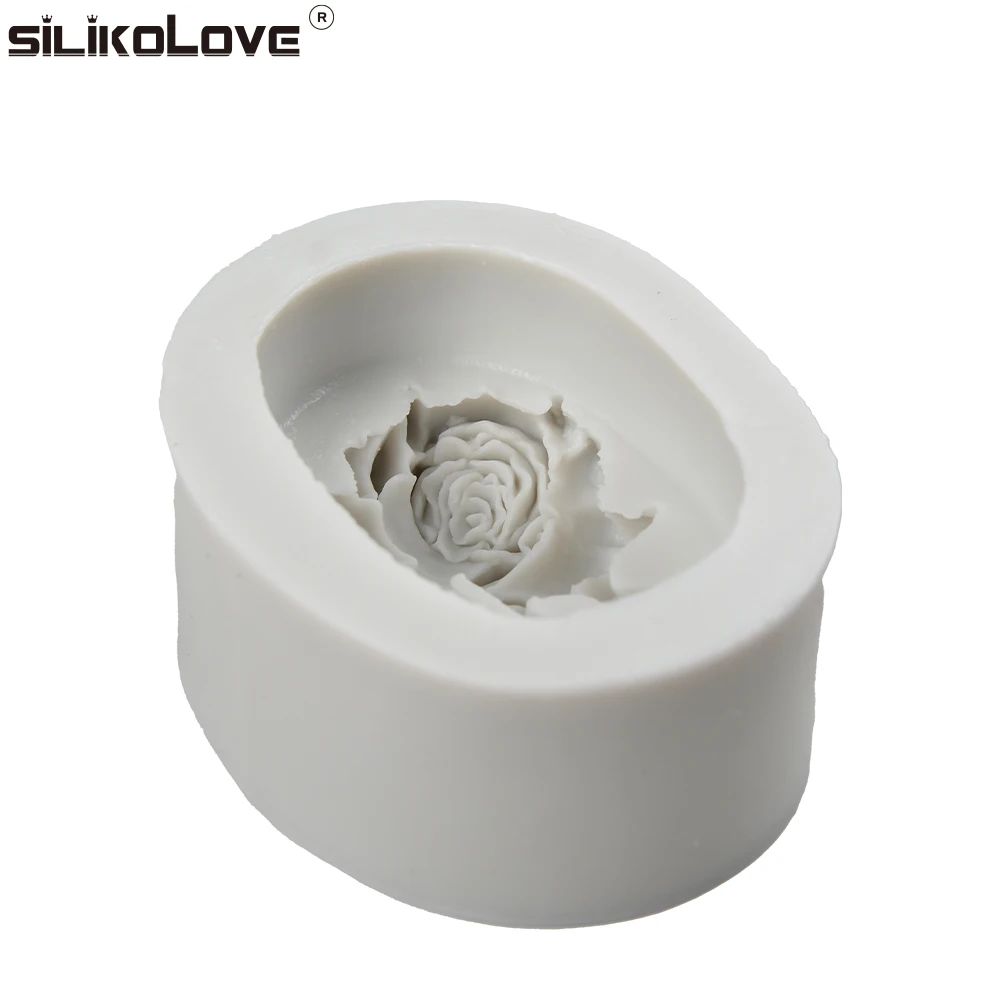 New arrival bpa free flower shape silicone fondant molds a rose silicone moulds for cake decoration