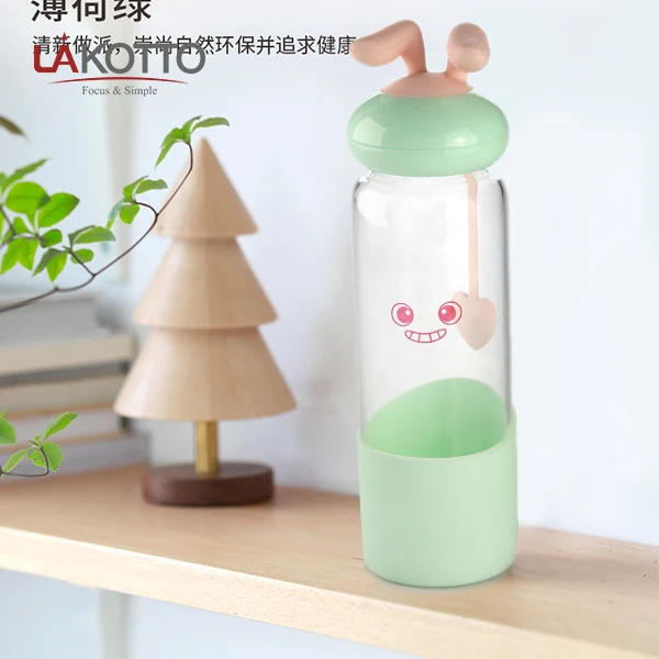 Factory Custom 350ml Cute Glass Bottle Gift Box Promotion 2024 With Oilcrystal Glass Bottle Kitchen
