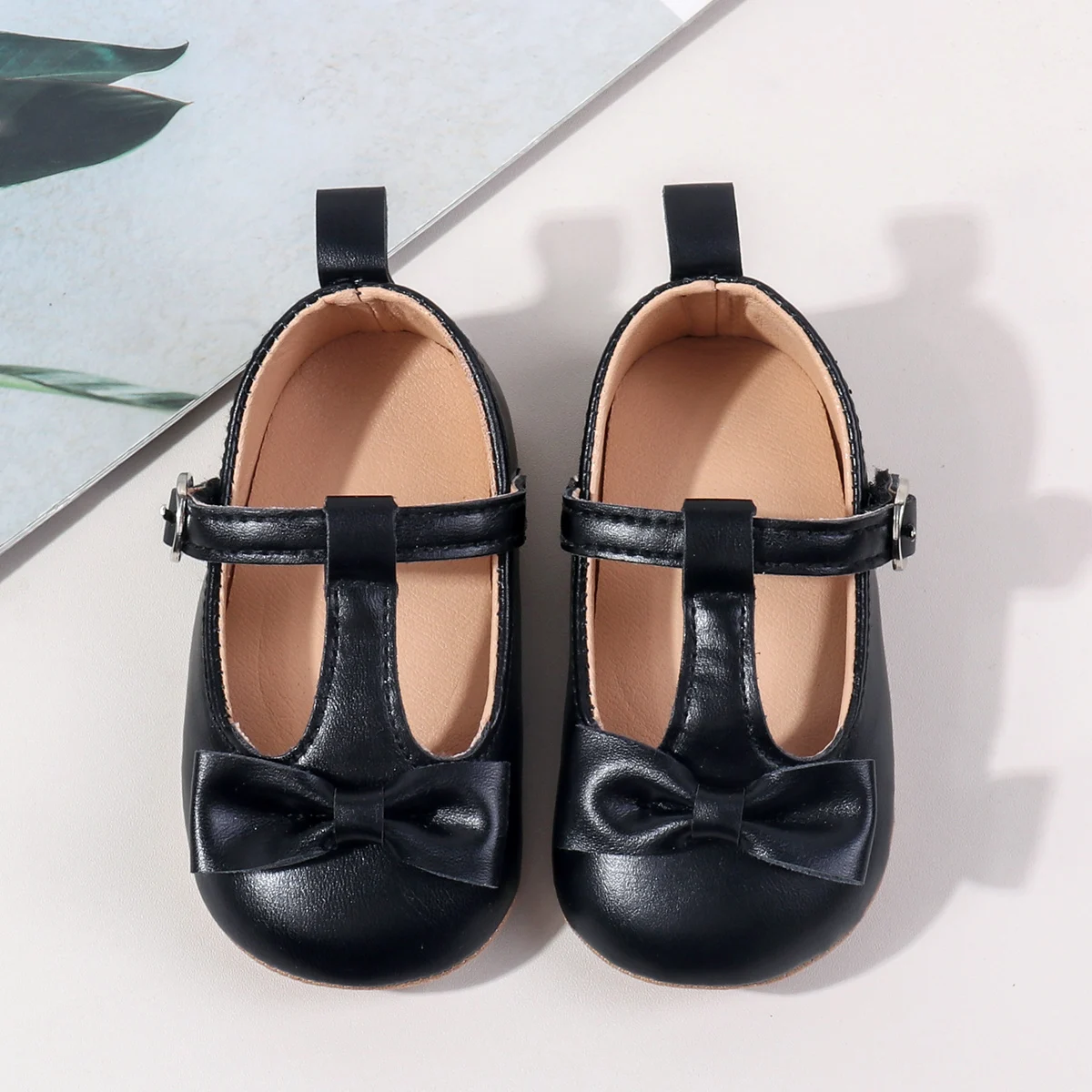 Hot Selling Spring Autumn Summer Solid Pu Leather Toddler Newborn Infant Baby Girls Shoes supplier