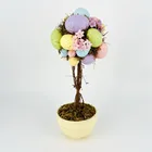 Decorations Wholesale Hot Sales 2021 New Modern Party Decorations Mini Artificial Easter Eggs Flower Tree Ornaments