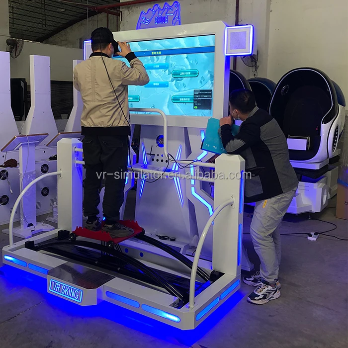 9D VR Ski Simulator with Metal Material for Indoor Commercial Use Featuring Intelligent Somatosensory Equipment