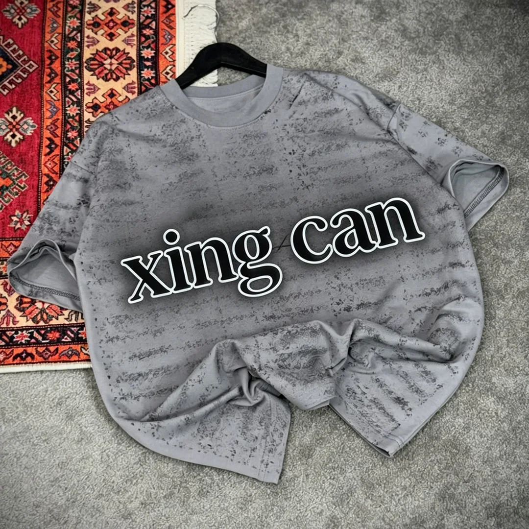 product custom distressed tee 100 cotton crew neck heavyweight french terry essentials oversized faded vintage acid wash t shirt men741-3